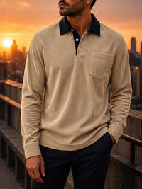Calvi Corduroy Long Sleeve Polo