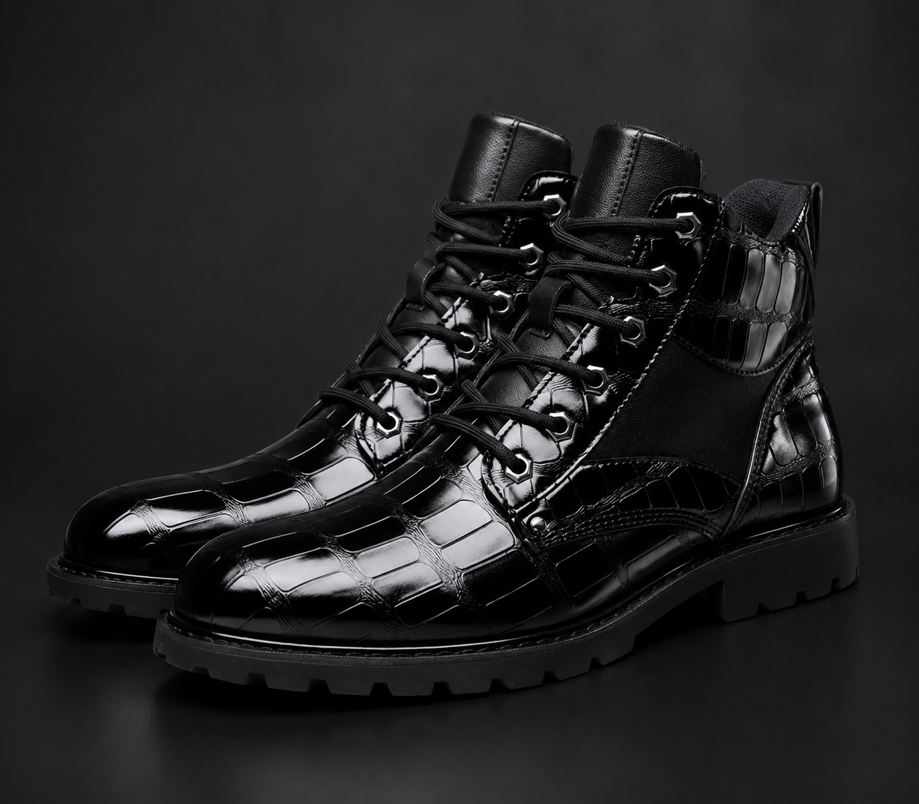 Tarifa Embossed Leather Boots