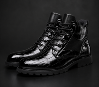 Tarifa Embossed Leather Boots