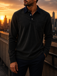 Calvi Corduroy Long Sleeve Polo