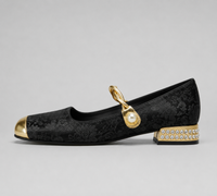 Andros Crystal Heel Mary Janes