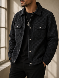 Toledo Checkered Suede Jacket