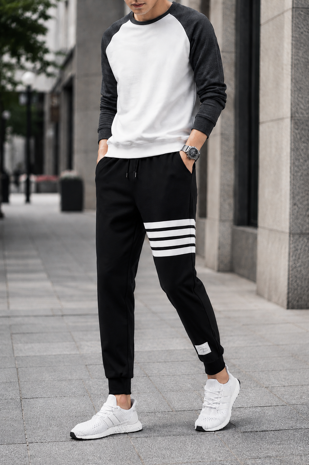 Ansouis Striped Jogger Sweatpants
