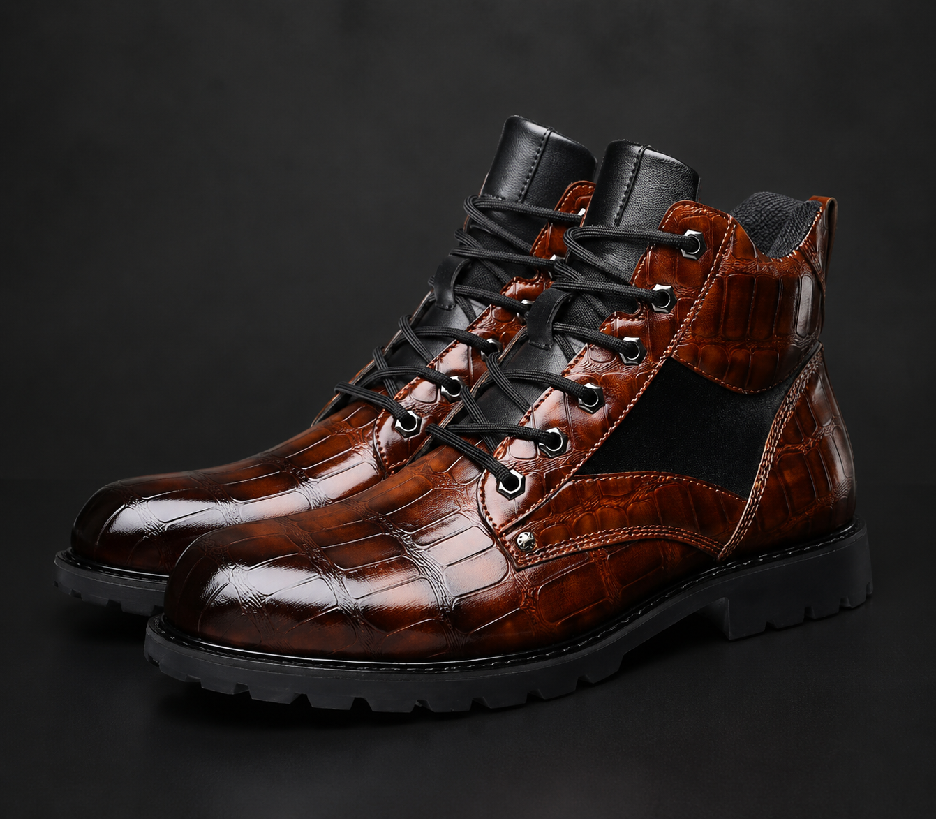 Tarifa Embossed Leather Boots