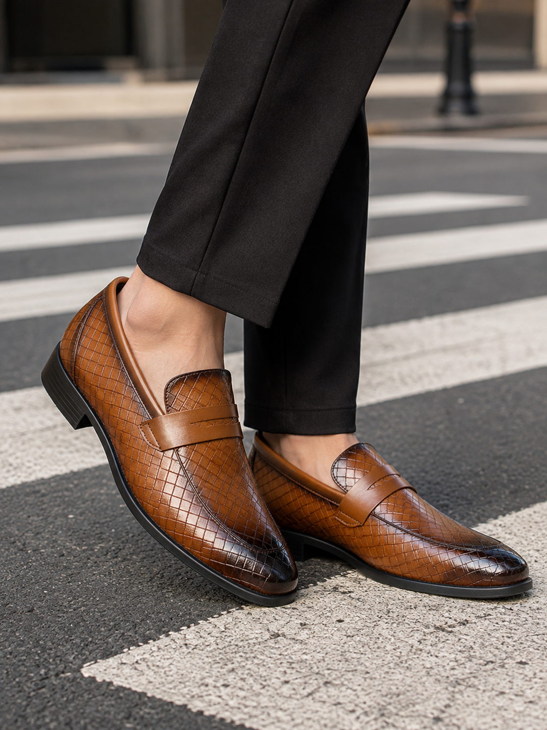 Cordoba Woven Leather Penny Loafers