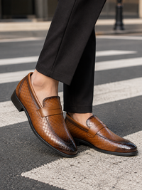 Cordoba Woven Leather Penny Loafers