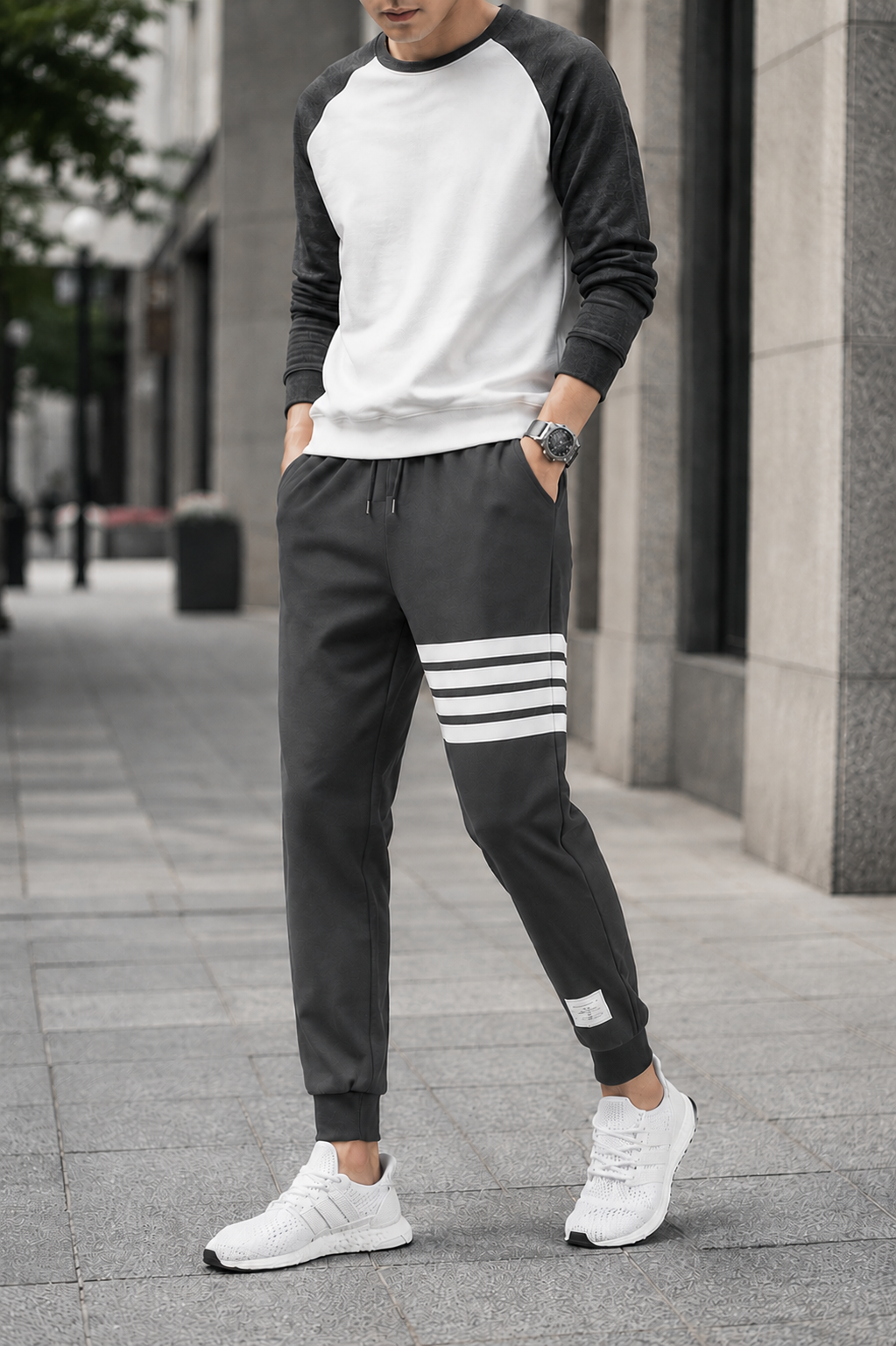 Ansouis Striped Jogger Sweatpants