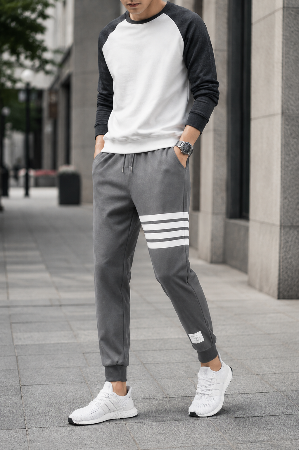 Ansouis Striped Jogger Sweatpants