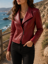 Anzio Leather Moto Jacket