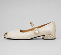 Andros Crystal Heel Mary Janes