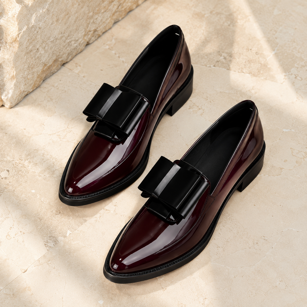 Formentor Patent Bow Loafers
