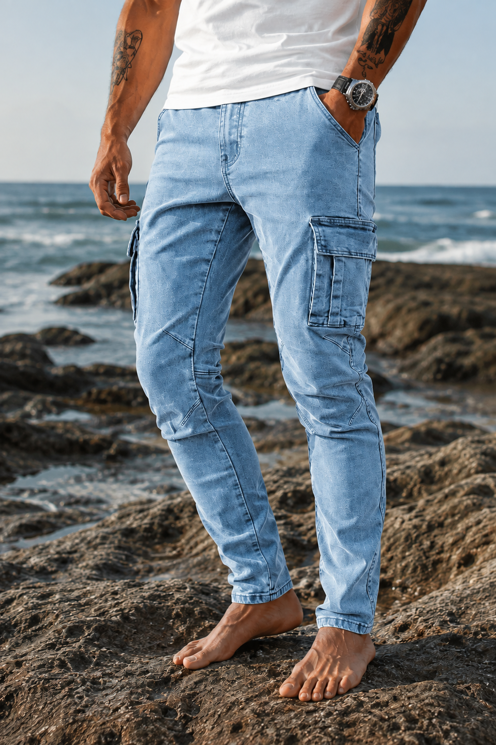 Ragusa Slim Cargo Denim Jeans